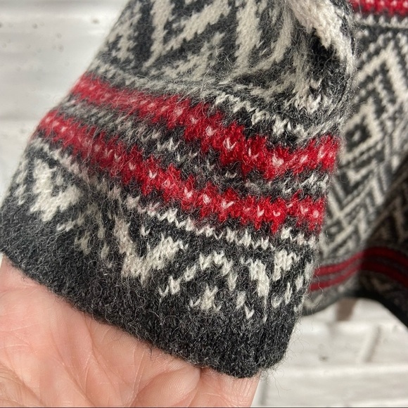 Aspen Wool Blend Fair Isle Cardigan Sweater Medium - Picture 5 of 10